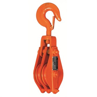 Блок шкивовый двухрольный с крюком 2 т, D каната 7 - 11 мм, СибТаль 17377