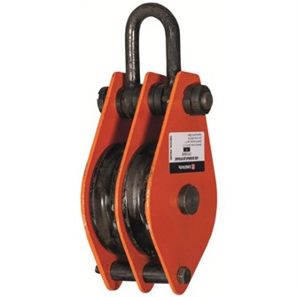 Блок шкивовый двухрольный с проушиной 5 т, D каната 12 - 15 мм, СибТаль 17384