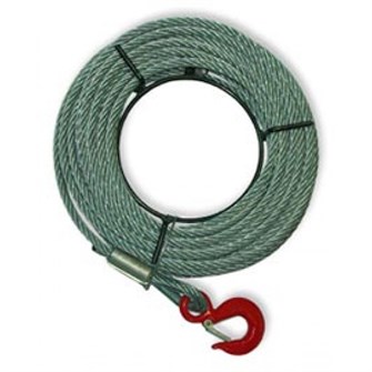 Трос с крюком для лебедки, HWG, GR, HWV, VS 20 м  9 мм 1 т 17841