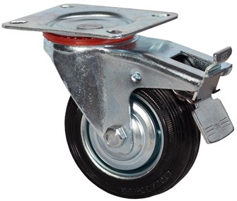 Колесо промышленное поворотное с тормозом 160 мм - SCb 63 17918