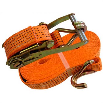 Ремень стяжной  2,5 / 5 тн, РС 7 м x 35 мм, полиэстер, с крюками, храповиком | СибТаль 21441