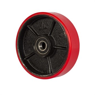 Колесо гидравлической тележки с подшипниками, полиуретан, 160 х 50мм 21872