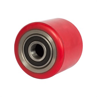 Ролик для гидравлических тележек с подшипниками, полиуретан, 80 х 70мм 21877