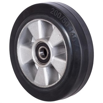 Колесо для тележки складской гидравлической с подшипниками, резина, 200х50мм 21904