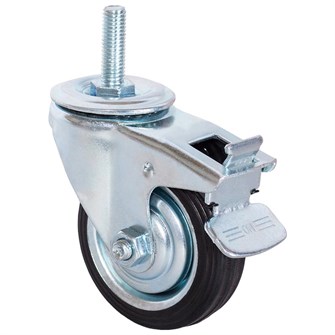 Колесо промышленное поворотное, болтовое крепление с тормозом (М10), 75 мм (SCtb 93) 21918