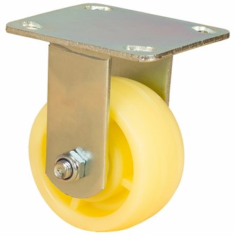 Колесо большегрузное, нейлоновое, с площадкой, неповоротное, с шарикоподшипником 100 мм  (Fcdn 46) 22073