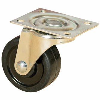 Колесо мебельное из твердой резины с площадкой, поворотное 38 мм - SCDD 15 22074