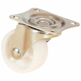 Колесо мебельное полипропиленовое с площадкой, поворотное 38 мм - SCPP 15 22075