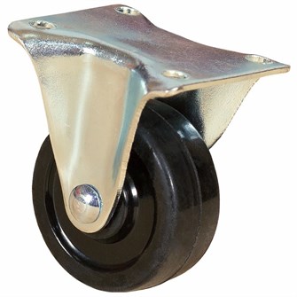 Колесо мебельное из твердой резины с площадкой, неповоротное 38 мм - FCDD 15 22076