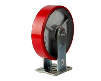 Большегрузное колесо с полиуретановой шинкой С-4107-DUS не поворотное, без тормоза, г/п 600кг 281