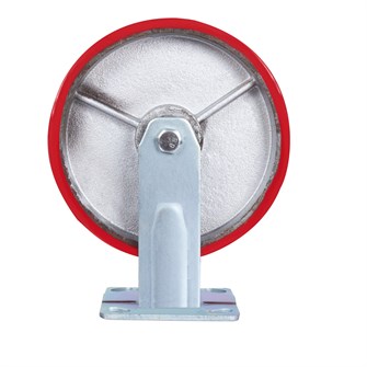 Большегрузное колесо с полиуретановой шинкой С-4102-DUS(4107) не поворотное, без тормоза, г/п 800кг 282