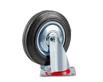 Большегрузное колесо обрезиненное euro-lift поворотное, без тормоза, г/п 100кг (125*37,5 мм) 894