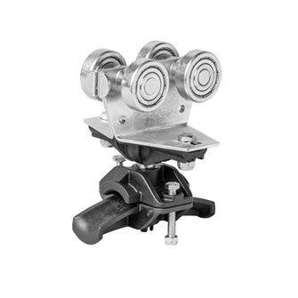 Кабельная тележка МЕТАЛЛИЧЕСКАЯ для круглого кабеля с одним пласт. седлом  для С-рельса С30 2051