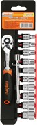 911412 Набор головок торцевых с аксессуарами 1/4"DR, 4-13 мм, 12 предметов 83939