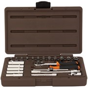 911423 Набор головок торцевых с аксессуарами 1/4"DR, 4-13 мм, 23 предмета 83949