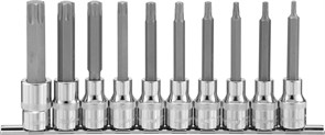 921910 Набор насадок торцевых 1/2"DR с вставками-битами TORX® на держателе, T20-T70, 100 мм, 10 предметов 105490