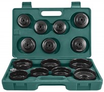 AI050004 Комплект чашек для съема масляных фильтров 65-100 мм, 15 предметов 86947