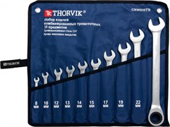 CRWS10TB Набор ключей гаечных комбинированных трещоточных в сумке, 8-24 мм, 10 предметов 697288635