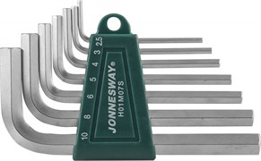 H01M07S Комплект угловых шестигранников 2,5-10мм, 7 предметов S2 материал 90266