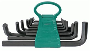 H01MH118S  Комплект угловых шестигранников коротких 1,5-19мм, 18 предметов 90290