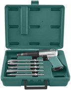 JAH-6833HK Набор молоток пневматический 2100 уд/мин., патрон H10, с насадками, 8 предметов 91680