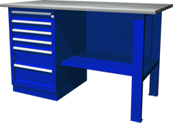 OWB1-60 Верстак с одной тумбой, тумба с 6 ящиками, 1390х686х820 мм 129140500