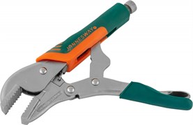 P30M07C Зажим ручной с фиксацией и прорезиненными рукоятками, плоский захват, 180 мм, 0-38 мм 94482