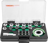 RD05H22S Головки торцевые SPLINE М4-13 с дисковым трещоточным механизмом и аксессуарами в наборе, 22 предмета 920039016