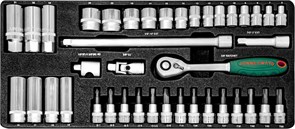 S04H3141S Набор головок торцевых 3/8"DR, 6-24 мм, 41 предмет 97068