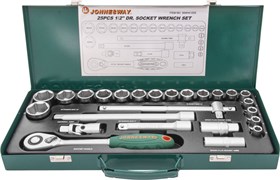 S04H4125S Набор головок торцевых 1/2"DR, 10-32 мм, 25 предметов 97314