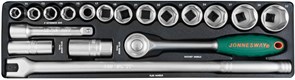 S04H419S Набор головок торцевых 1/2"DR, 11-32 мм, 19 предметов 97412