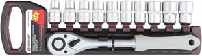 S13S1111SP Набор головок торцевых с трещоточной рукояткой 1/2"DR, 10-19 мм, 11 предметов 1136824230