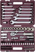 TS082/12 Набор инструмента универсальный 1/4", 1/2"DR с головками торцевыми 12-гранными, 82 предмета 1039069952