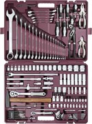 TS128 Набор инструмента универсальный 1/4", 1/2"DR, 128 предметов 1039070006