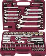 UTS0082/12 Набор инструмента универсальный 1/4", 1/2"DR с головками торцевыми 12-гранными, 82 предмета 333761513