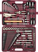 UTS0142 Набор инструмента универсальный 1/4", 3/8" и 1/2"DR, 142 предмета 107069