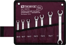 W4S7TB Набор ключей гаечных разрезных серии ARC в сумке, 8-19 мм, 7 предметов 172009963