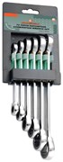 W68106S Набор ключей гаечных накидных трещоточных на держателе, 8-19 мм, 6 предметов 103231